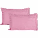 Baby Pink Satin Pure Cotton King Size Bedsheet with 2 Pillow Covers
