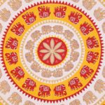 Animal Print Yellow color Jaipuri Bedsheets