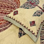 Barmeri Big Lotus in Cream Brown Multicolour Double Bed Sheet