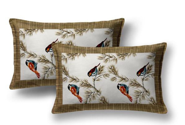Beautiful Indian Brown Bird Pattern Cotton Double Bed Sheet lookout