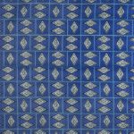 Geometric Shape Blue Color Pure Cotton Double Bedsheet