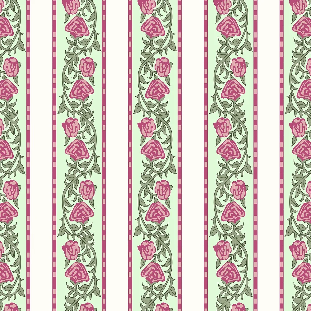 Multicolor Floral Stripes King Size Bedsheets