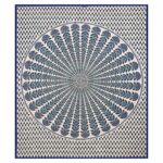 Blue Mandala Tapestry King Size Pure Cotton Double Bedsheet