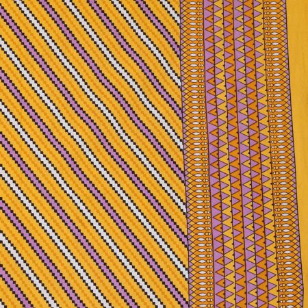 Traditional Sanganeri Print Dark Yellow color Pure Cotton Double Bedsheet Closeup