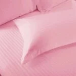 Baby Pink Satin Pure Cotton King Size Bedsheet with 2 Pillow Covers