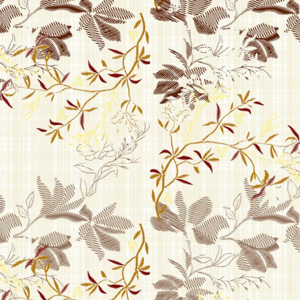 Beautiful Brown Aroma Floral King Size Bedsheet Closeup