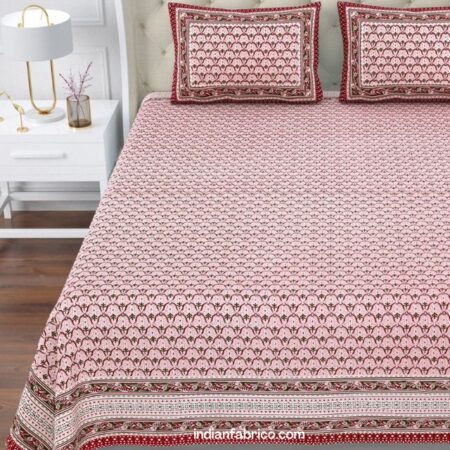 Beautiful Refreshing Red Flowers Jumbo Size Bedsheet