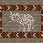 Brown Elephant Pure Giza Cotton Double Bedsheet