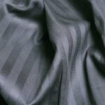 Solid Dark Grey Satin Pure Cotton King Size Bedsheet with 2 Pillow Covers