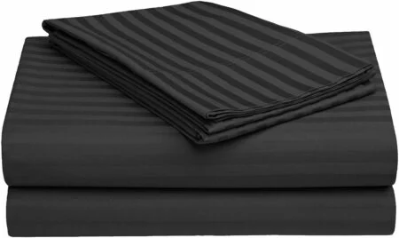 Solid Dark Grey Satin Pure Cotton King Size Bedsheet Design