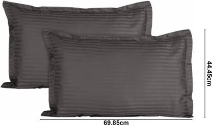 Solid Dark Grey Satin Pure Cotton King Size Bedsheet with 2 Pillow Cover
