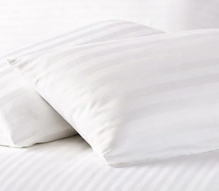 Solid White Satin Pure Cotton King Size Bedsheet Pillow Covers