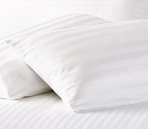 Solid White Satin Pure Cotton King Size Bedsheet Pillow Covers