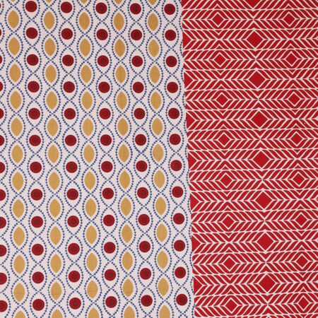 Traditional Sanganeri Block Print Geometric Shape King Size Pure Cotton Bedsheets Closeup