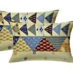 Barmeri Print Triangle Shape King Size Bedsheet Pillow Covers