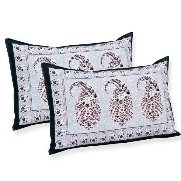 Beautiful Seashell Print King Size Double Bedsheet Pillow Covers