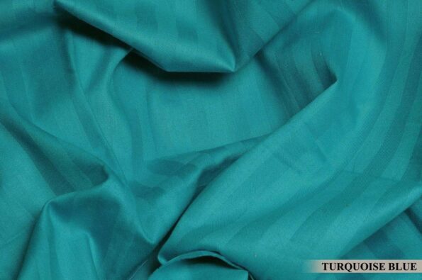 Aqua Turquoise Satin Pure Cotton King Size Bedsheet Closeup