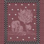Dark Cherry Giza Cotton Animal Print Single Bedsheet with One Pillow Cover