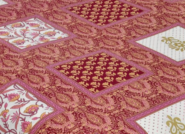 Multi Pink Floral Single Bedsheet Closeup