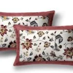 Reddish Floral Pattern King Size Bedsheet with Two Pillow Cover