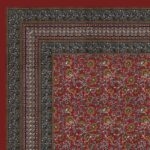 Beautiful Red Floral Print Double Bedsheet with Two Pillow Covers