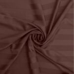 Solid Dark Brown Satin Pure Cotton King Size Bedsheet with 2 Pillow Covers