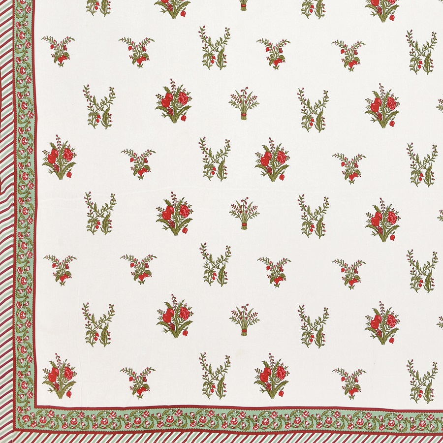 Beautiful Floral Print Double Bedsheets Sideview Beautiful Floral Print Double Bedsheets Sideview