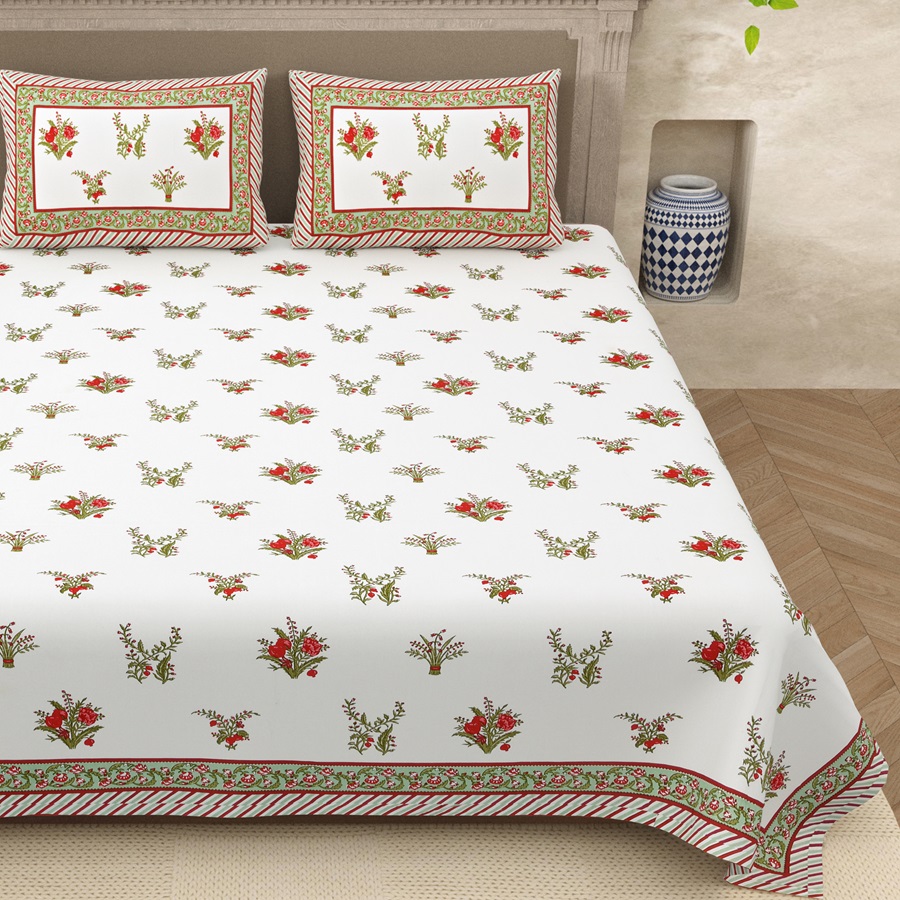 Beautiful Floral Print Double Bedsheets Beautiful Floral Print Double Bedsheets