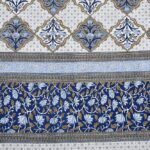 Ethnic Jaipuri Blue Flower Print King Size Bedsheet