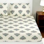 Beautiful Bouquet King Size Fitted Bedsheet with Two Pillow Covers