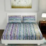 Deep Aquatic Sky Blue King Size BedSheet