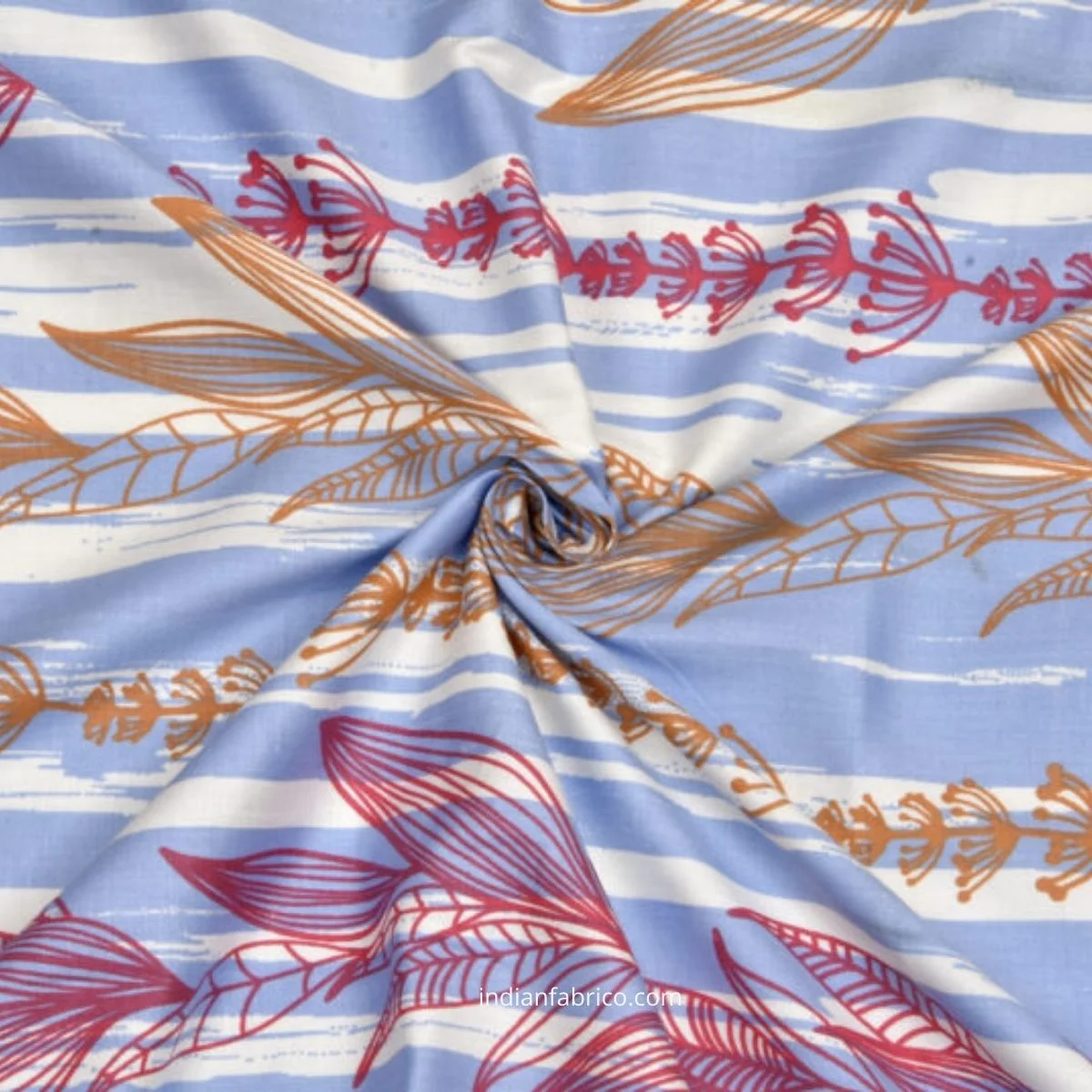 Deep Aquatic Sky Blue King Size BedSheet Close