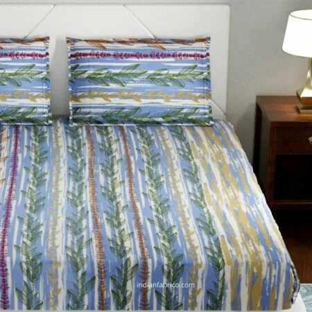 Deep Aquatic Sky Blue King Size BedSheets