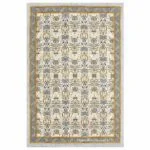 Artistic Modern Yellow Cream Jaipuri Print Single Bedsheet