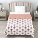Flowers Bunch Pure Cotton Reversible Single Bed Dohar