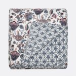 Grey Flower Reversible Pure Cotton Single Bed Dohar