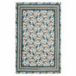 Jaipuri Brown Floral Print Single Bedsheet