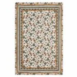 Jaipuri Green Floral Print Single Bedsheet