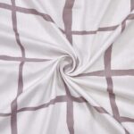 White Square Satin Cotton King Size Bedsheet with Two Pillow Covers