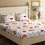 Fitted Sheet – Kids Orange Night Owl King Size Fitted Bedsheet