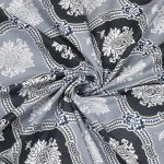 Dark Grey Jaal Printed Cotton King Size Bedsheet (108×108)