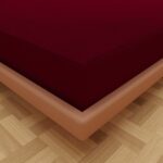 Elastic Fitted Mattress Protector – Maroon Terry Cotton Waterproof and Elastic Fitted Mattress Protector