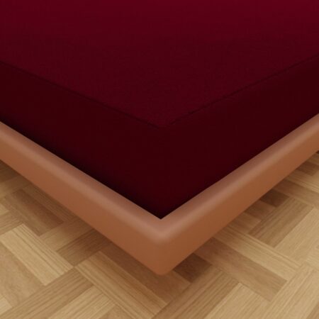 Elastic Fitted Mattress Protector - Maroon Terry Cotton Waterproof and Elastic Fitted Mattress Protectors