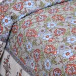 Beautiful Floral Print Double Bedsheet with Two Pillow Covers