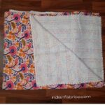 Beautiful Pink Floral Kantha Double Bedcover