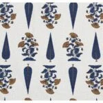 Beautiful Blue Floral Boota Print Double Bedsheet with Two Pillow Covers