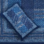 Beautiful Navy Blue Dabu Multi Print Single Bedsheet