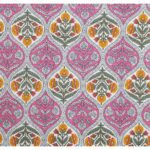 Beautiful Pink Floral Mughal Jali Print Single Bedsheet