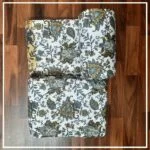 Dark Floral Print Pure Cotton Mulmul Reversible Double Bed Dohar