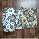 Dark Floral Print Pure Cotton Mulmul Reversible Double Bed Dohar